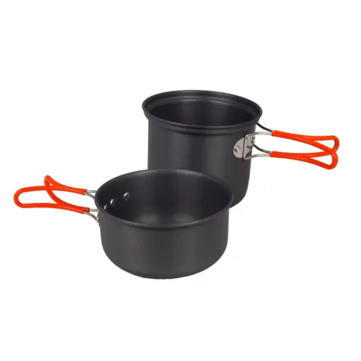 Topf-Set Kochgeschirr Camping 2 Stück Aluminium